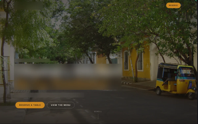 Puducherry resto-bar website screenshot